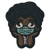 Little Boy with Mask Iron On Patch