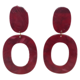 Fuchsia Large Oval Drop Earrings