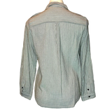 Joie Gray and White Dumas Button Down Shirt  - Size Medium