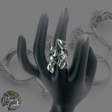 Silver Leaf Cluster Ring - Size 7