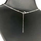Silver Crescent Charm Necklace