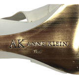 Anne Klein Pearlized Cream Slingback Wedges - Size 7.5 - Women