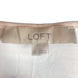 Loft Pale Pink and Gray Striped Tee - Size Small