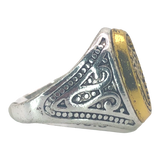 Silver and Gold Statement Ring - Size 10.5