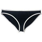 Athleta Black and White Clean Medium Bound Bikini Bottom - Size Large