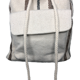 Universal Thread Tweed Striped Drawstring Flap Backpack