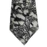 Black and White Leopard Tie