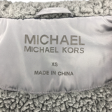 MICHAEL Michael Kors Gun Metal Missy Faux Shearling Lined Jacket - Size XS