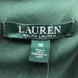 Lauren Ralph Lauren Dark Fern Sleeveless Ruffle Dress - Size 10