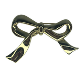Gold Bow Ribbon Brooch