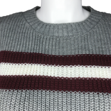 So Junior's Grey Shirttail Hem Pullover Sweater - Size XXL