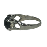 Black Stone Silver Ring - Size 9.5