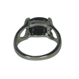 Black Stone Silver Ring - Size 9.5
