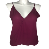 WAYF Maroon High Low Tank Top - Size Large