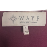 WAYF Maroon High Low Tank Top - Size Large