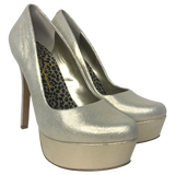 Jessica Simpson Slate/Deco Metallic Waleo Platform Heels - Size 8.5 - Women