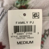 Holiday Family PJs Festive Trees One Piece - Size Medium