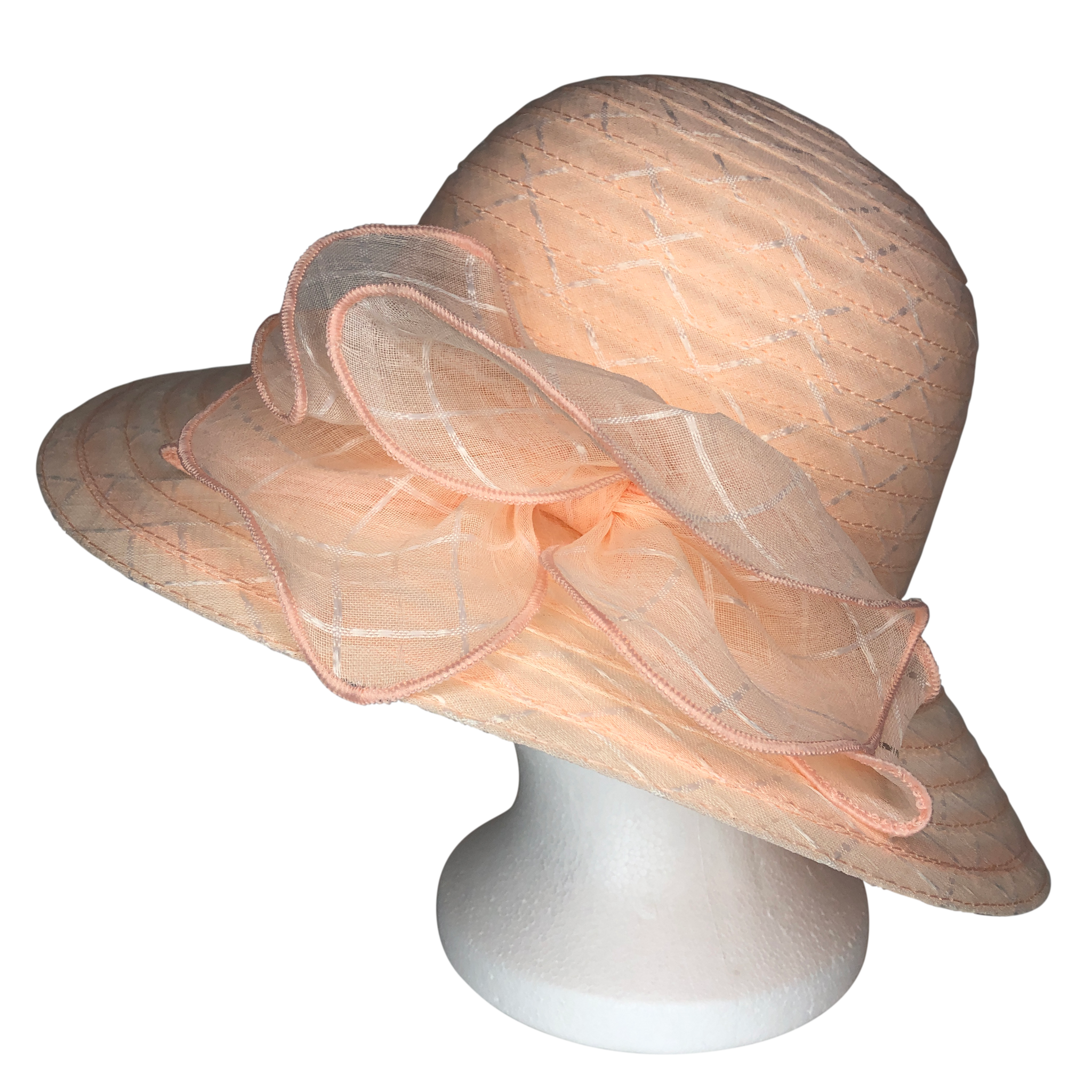 Ellen Tracy Peach Formal Hat Ellen Tracy Peach Formal Hat – Reclaimed Cache main image 3