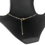 Black Stone Tag Pendant Necklace