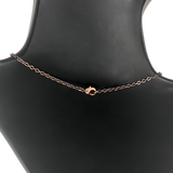 Antique Copper Filigree Leaf Long Chain Necklace