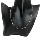 Gold Simple Beaded Necklace