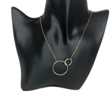Gold Interlocking Hoops Necklace