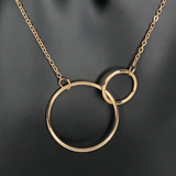 Gold Interlocking Hoops Necklace