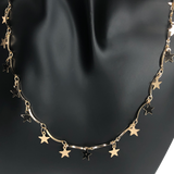 Gold Star Shower Necklace