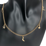 Gold Stars and Moons Necklace