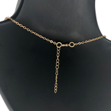 Gold Simple Disc Y Necklace