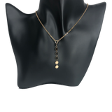 Gold Simple Disc Y Necklace