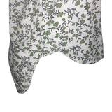 Jane and Delancey White and Green Floral Button Down Shirt  - Size Medium
