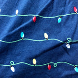 Holiday Family PJs Blue and Grey Holiday Lights 2 Piece Set - Size Small