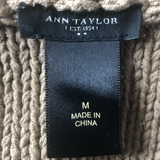 Ann Taylor Faux Fur Knit Open Front Sweater Vest - Size Medium