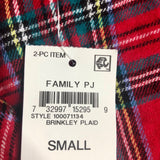 Holiday Family PJs Red and Green Brinkley Plaid Pajama Shirt - Size Small