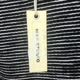 Max Studio Black and White Side Knot Shirt - Size Medium