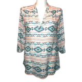 Justify Aztec Print Tunic  - Size Extra Large (XL)