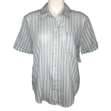 Treasure & Bond Blue and White Stripe Shirt - Size Small