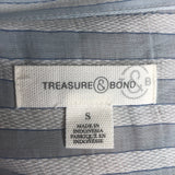 Treasure & Bond Blue and White Stripe Shirt - Size Small