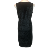 Jessica Black Crushed Velvet Sleeveless Dress - Size Medium