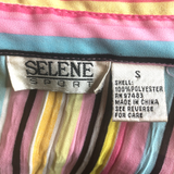Selene Sport Multicolor Striped Button Down - Size Small
