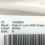 Blush Mark White Fool In Love Midi Dress - Size Small
