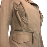 BNCI by Blanc Noir Tan Faux Suede Moto Jacket - Size Medium