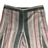 Drew Rouge Tan Red Combo Striped Tulip Pants - Size Medium