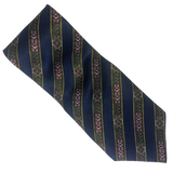 Blue and Green Diagonal Stripe Tie