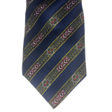 Blue and Green Diagonal Stripe Tie