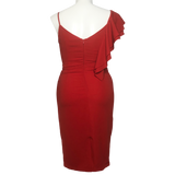 DO+BE Red Ruffle Sleeve Midi Dress - Size Large