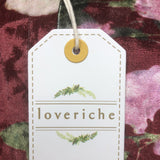 Loveriche Wine Mix Floral Velvet Dress - Size Small