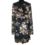 Loveriche Navy Mix Floral Velvet Dress - Size Medium