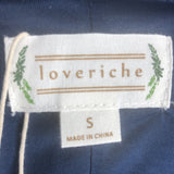 Loveriche Navy Mix Floral Velvet Dress - Size Small